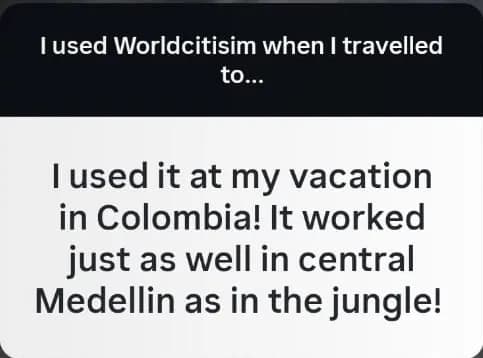 Review: Colombia — worked in central Medellín and in the jungle