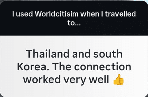 Review: Thailand and South Korea — connection worked very well