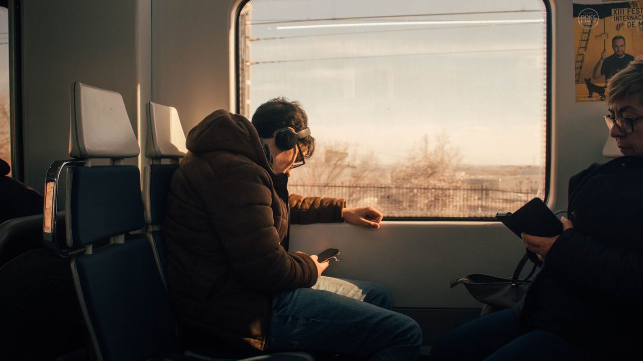 Passengers on a European train, where an Interrail pass needs an internet connection to stay active
